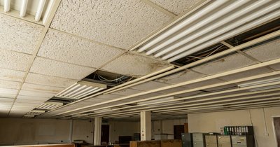 Asbestos ceiling tiles identification