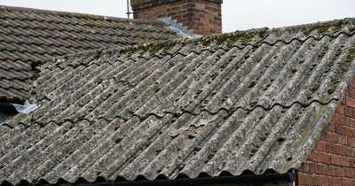 Asbestos roof tiles